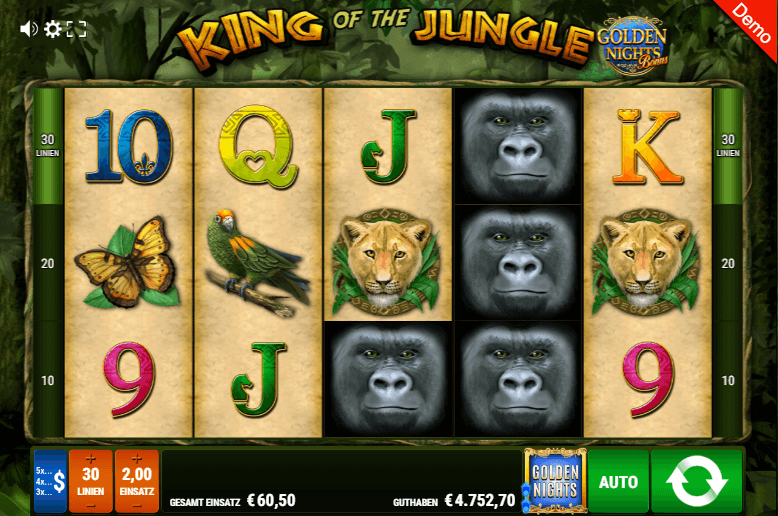 Gamomat King of the Jungle kostenlos spielen