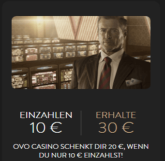 20 Euro gratis Bonus im OVO Casino