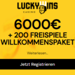 Casino LuckyWins 400% Gamomat Bonus bis zu 2000€