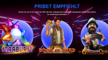 Pribet Casino convinces with its range of games