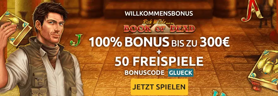 DrückGlück 50 Freispiele Bonus