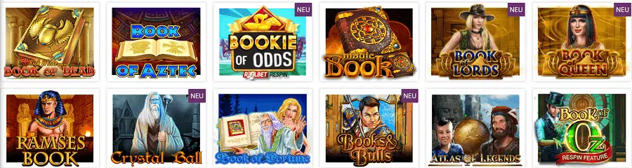Book of Spiele im Lord Lucky Casino
