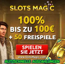 Slots Magic Casino - 50 Freispiele plus 100% Bonus