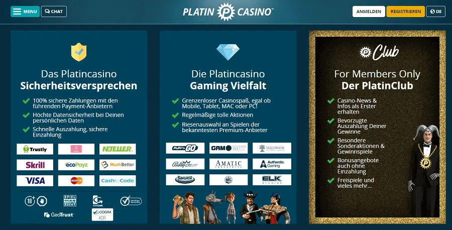 Platin Casino Anmelden Bonus