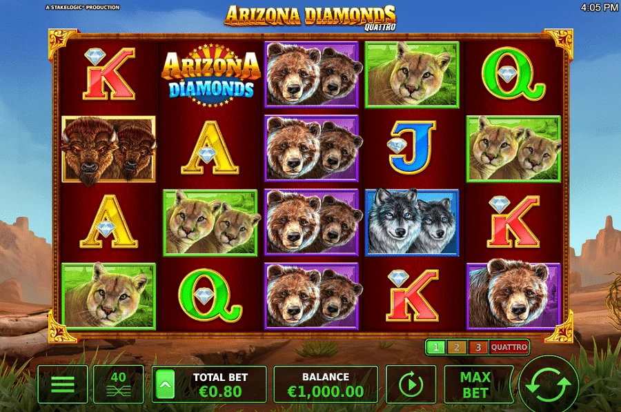 Arizona Diamonds Quattro kostenlos spielen von Stakelogic