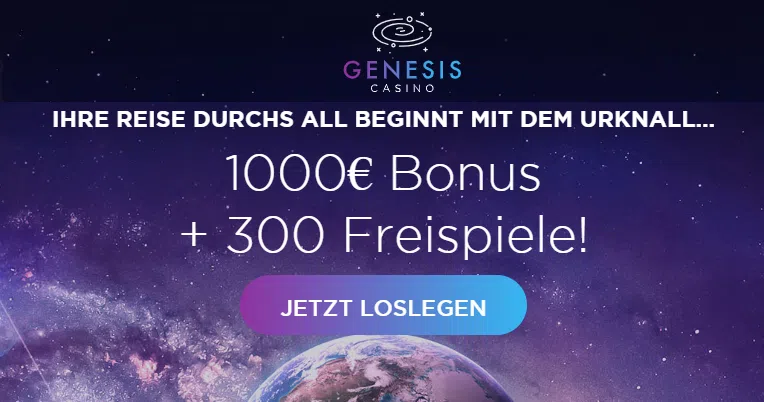 Genesis Casino 300 Freispiele Bonus