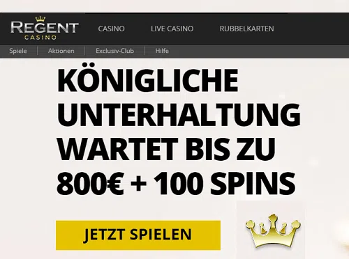 Regent 800 Willkommen Bonus