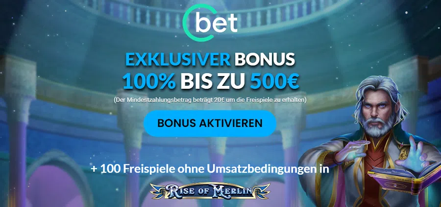 Exklusiver Cbet Bonus mit 100 Freispielen ohne Umsatz