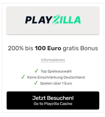 Playzilla Bonus einlösen
