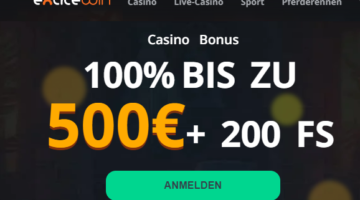 Excitewin Casino Bonus ohne Limits nutzen